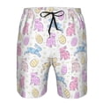 thumbnail image 3 of Sikiie Easter Colorful Rabbit Print Men's Beach Shorts, High Elastic Quick-drying Shorts - with Drawstring and Slip Pockets, Suitable for Beach, Sports, Vacation-3X-Large, 3 of 6