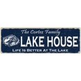 thumbnail image 1 of The CORTEZ Family Lake House Sign 6x18 Metal Fishing Cabin Decor 106180101367, 1 of 1