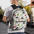 thumbnail image 2 of Lafuoo Dinosaur Pattern Casual Backpack, Large Capacity Adjustable Shoulder Strap Computer Backpack, Unisex, Suitable for Campus, Business,Travel-One Size, 2 of 6
