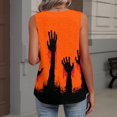 thumbnail image 6 of IMENGL Women's Tank Tops Soft Halloween V Neck Vest Shirts | Pumpkin Graphic Shirt Halloween Print Layering Halloween Outfit Casual Sleeveless Slim-Fit Camisole for Women,M-XXL, 6 of 6