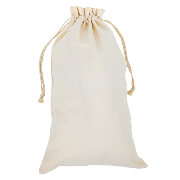 Bolsas de algodón resistentes con cierre de cordón para almacenamiento reutilizable de muestras de tierra, arroz y harina