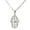 Hamsa Pendant - 14mm x 19mm, variant on Hamsa Evil Eye Pendant 15mm x 19mm Sterling Silver and Pure Brilliance CZ w/ Chain