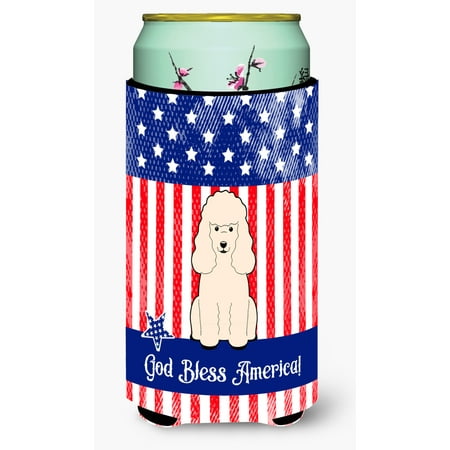 

Carolines Treasures BB3065TBC Patriotic USA Poodle White Tall Boy Beverage Insulator Hugger Tall Boy multicolor