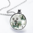 thumbnail image 2 of Koala Stunning Glass Circular Pendant Necklace - Elegant Jewelry for Women, 2 of 5