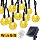 thumbnail image 2 of Cadena de luces de hadas alimentada por energía Solar, bola de cristal, fiesta de jardín, lámparas al aire libre, decoración impermeable para Navidad y boda, 50 led, 2 of 4