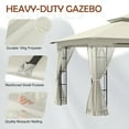 thumbnail image 7 of COOS BAY 13x11 Patio Outdoor Gazebo with Mosquito Netting, Two-Tier Canopy Tent with Screen Wall for Backyard, Lawn and Garden, Beige, 7 of 7