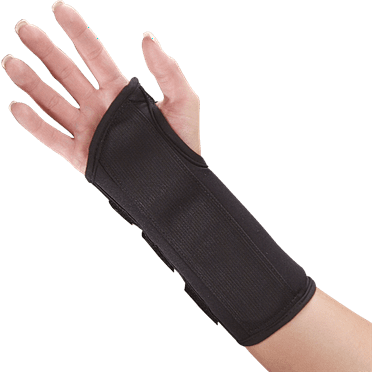 DeRoyal Black Wrist Splint, 8" X-Small, Right