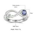 thumbnail image 2 of Mementos USA Personalized Sterling Silver Mother's Ring with Birthstone-Mother's Day Gift, 2 of 6