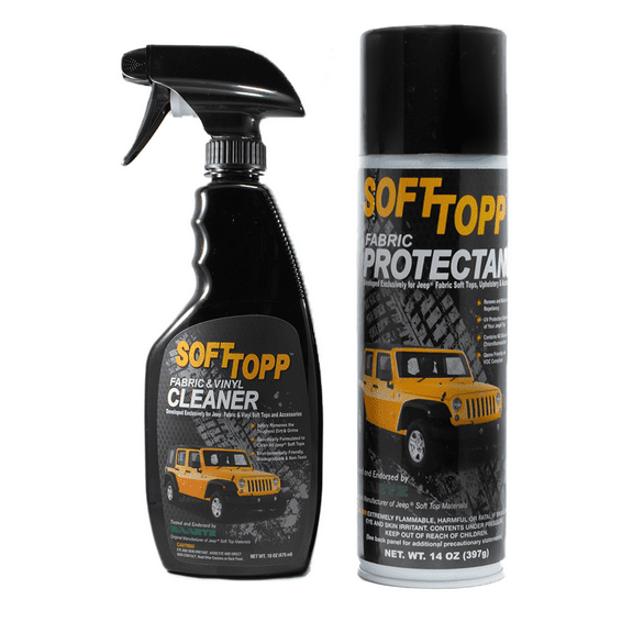 SOFTTOPP (by RAGGTOPP) Fabric Jeep Top Cleaner & Protectant Kit - Pack of 2