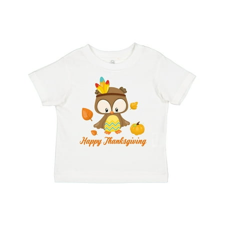 

Inktastic Happy Thanksgiving Owl Gift Toddler Boy or Toddler Girl T-Shirt