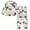 Ginkgo Leaves and Petals, variant on Fluffy Pajamas Set Fuzzy Winter Warm Pj Sets Pullover Tops and Long Pants Navy Blue Palm Tree X-Small