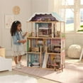 thumbnail image 3 of KidKraft KidKraft Charlotte Classic Wooden Dollhouse with EZ Kraft Assembly™, 14-Piece Accessory Set, for 12-Inch Dolls, 3 of 9
