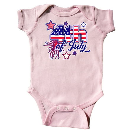 

Inktastic 4th of July Fireworks Stars and American Flag Gift Baby Boy or Baby Girl Bodysuit