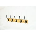 thumbnail image 6 of James Hardware Wall-Mounted Coat Racks with 5 Metal Double-Hooks, Beech Wood Backboard, 17.8 inch, Black/Black Board, 6 of 7