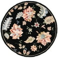 thumbnail image 6 of SAFAVIEH Chelsea Emmet Floral Wool Area Rug, Black, 8' x 8' Round, 6 of 8