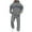 Light Gray, variant on Mens Sweat Set 2 Piece Casual Long Sleeve Full Zip up Hoodie Sweatpants Set Jogging Suits for Men Outfits