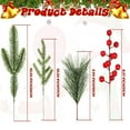 thumbnail image 2 of 60 Pcs Artificial Pine Needles Branches,Artificial Red Berry Stems Fake Greenery Pine Picks Christmas Red Berry Picks Holly Berries Branches Christmas Fake Tree Branches for DIY Garland Wreath, 2 of 7