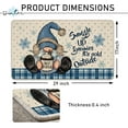 thumbnail image 3 of Sunggle Up Gnomies It''s Cold Outside Decorative Front Door Mat, Winter Gnome Plaid Snowflake Doormat Indoor Outdoor Non-Slip Floor Entryway Rug, Christmas Home Kitchen Decoration 17x30 Inch, 3 of 6