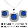 thumbnail image 2 of Cate & Chloe Londyn 18k White Gold Plated Blue Sapphire Jewelry Set with Simulated Diamonds Gift for Women, 2 of 8