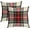 Christmas Buffalo Plaid 1 Red2, variant on Plaid Pillow Covers 18x18 Inch Set of 2, Scottish Tartan Red and White Wool Plaid Pattern Symmetric Square Print Double Sided Decorative Pillows Cases Throw Pillows Covers
