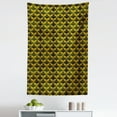 thumbnail image 1 of Yellow Damask Tapestry, Renaissance Pattern Inspired Wave Shaped Leaves, Fabric Wall Hanging Decor for Bedroom Living Room Dorm, 5 Sizes, Dark Green Yellow, by Ambesonne, 1 of 1