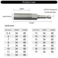 Hexagonal Socket Set 5.5-19mm Magnetic Nut Screwdriver Adapter for ...