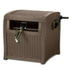 Suncast 225' Smart Track Outdoor Garden Hose Reel Hideaway with Hose Guide, Java Brown