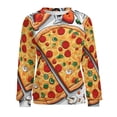 thumbnail image 7 of Fun Pizza Womens Oversized Sweatshirts Hoodies Crewneck Casual Tops Comfy FallWinter Clothes 2024, 7 of 7