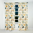 thumbnail image 5 of Designart "Abstract Expressions In Midcentury Modern I" Midcentury Curtain Panels, 5 of 6