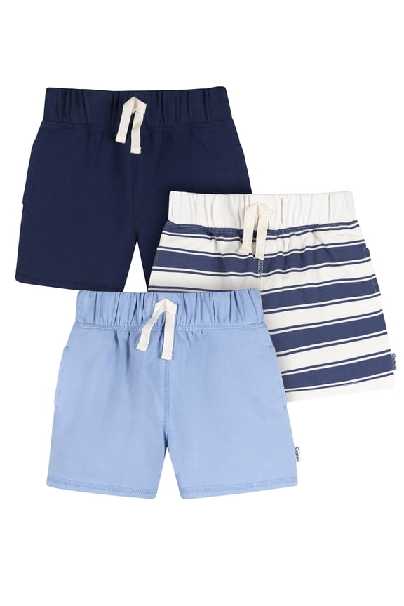 Baby and Toddler Boy Knit Shorts, 3-Pack, Sizes 0/3 Months - 5T