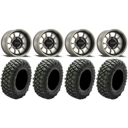 Method 409 15 Grey (4+3) Wheels 32 Crawler XG Tires Kawasaki Mule Pro FXT Method 409 15 Grey (4+3) Wheels 32 Crawler XG Tires Kawasaki Mule Pro FXT