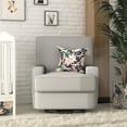 thumbnail image 3 of Baby Relax Rylan 4-in-1 Swivel Glider Rocker Recliner Chair, Gray Velvet, 3 of 23