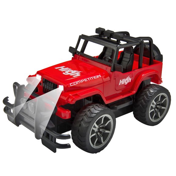 1:16 Scale High Speed Remote Control Truck Vehicle for Kids, RC Cars with Lights and Sounds, Rechargeable