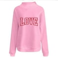 thumbnail image 4 of Fznquz Valentines Sweatshirt for Women Cute Shirts Casual Heart Graphic Oversized Pink Outfits M, 4 of 5