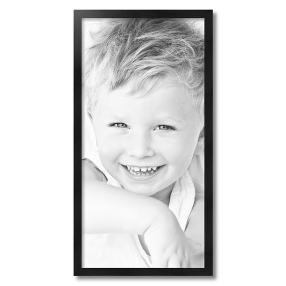 ArtToFrames 15" x 30" Black Picture Frame, 15x30 inch Black Wood Poster Frame (WOM-5141)