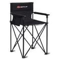 thumbnail image 1 of Silla plegable Costway de playa y camping con portavaso Estructura en acero resistente Reclinable 114 kg Negro, 1 of 2