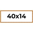 thumbnail image 2 of 40x14 Honey Brown Real Wood Picture Frame Width 0.75 inches | Interior Frame Depth 0.5 inches |, 2 of 8