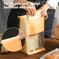 thumbnail image 4 of Trianu 20Pcs Kraft Paper Bread Bags with Tin Tie Tab Lock, Loaf Bag with Clear Front Window, Storage Packaging Treat Bag for Bakery Cafe Homemade Bread, Brown, 4 of 6