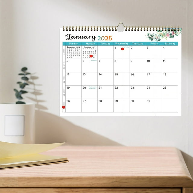 Clearance 2025 Calendar English Wall Calendar Notepad Memo Wall Calendar Notebook Trip Calendar Countdown Designs