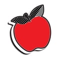 thumbnail image 2 of Ashley Productions Magnetic Whiteboard Eraser, Red Apple with Black and White Leaves, Pack of 6, 2 of 3