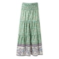 thumbnail image 5 of Boho Skirts for Women Plus Size Classic Solid Color Breathable Flowy White Maxi Skirt Elastic Waist Summer 2026 Spring Long Skirts, 5 of 8