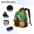 thumbnail image 3 of Disketp Tree Frog Sitting On Sunflowes Mochila Ligera Clásica con Múltiples Bolsillos, Mochila Casual para Hombre y Mujer, Ideal para Escuela, Trabajo y Viajes, 3 of 6