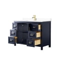 thumbnail image 2 of Wyndham Collection Daria 48" Wood Single Bathroom Vanity in Dark Blue/Gold, 2 of 5