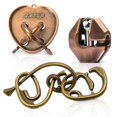 thumbnail image 1 of Juegos de rompecabezas Brain Teaser GVKES Fun Metal para adultos mayores de 12 años, 1 of 5