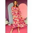 thumbnail image 4 of FOLUNSI Robe Maxi à Fleurs : Taille Smockée - Élégante, Confortable pour Tous les Jours!, 4 of 8