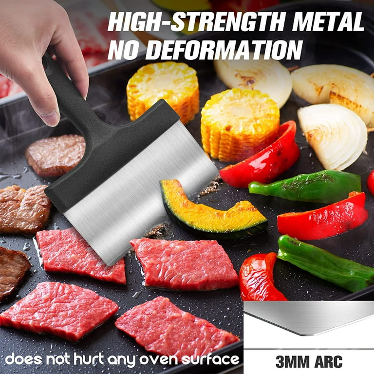 Heavy Duty Grill Scraper Stainless Steel Griddle Scraper With 5