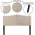 thumbnail image 4 of Tufted Upholstered Queen Size Headboard in Beige Fabric, 4 of 18