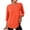 Orange, variant on Women's Workout Tops 3/4 Sleeve Round Neck Sun Protection Shirts Casual Spring Summer Tees Tunic Blouses, Orange L