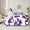 Purple White, variant on Castle Fairy Teens Abstract Stripes 7pcs Bedding Comforter Set,Vintage Aesthetic Queen Bedding Sets Super Cozy,White Red Queen Sheet Sets,Breathable Home Decor