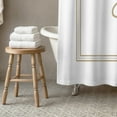 thumbnail image 3 of Creative Products Beige and White Letter J Monogrammed 71x74 Shower Curtain, 3 of 7
